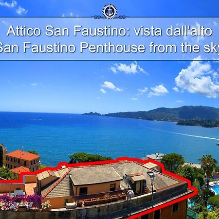 Welcome Riviera - Attico San Faustino 165 Mq Piu 110 Mq Di Terrazza- In Villa 700 ,Vista Mare Strepitosa-100 M Dalla Spiaggia-Parking Esclusivo Rapallo Exterior foto